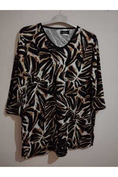 anne moda ankara Ολόσωμη καλοκαιρινή μπλούζα με μανίκια Capri 95% Viscose Ant...