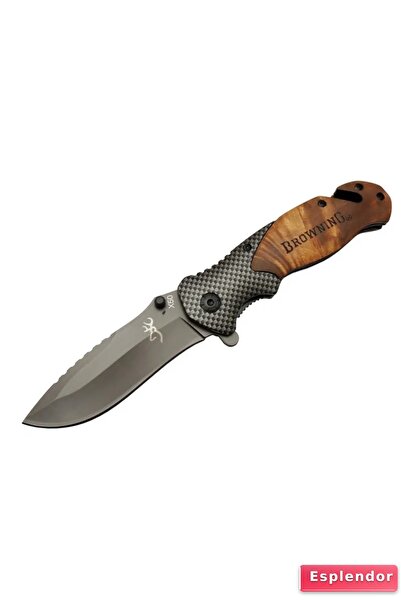 esplendor Eco Lounge Browning X50 Kahverengi Kurtarma / Kamp Çakısı 20,5cm- Y...