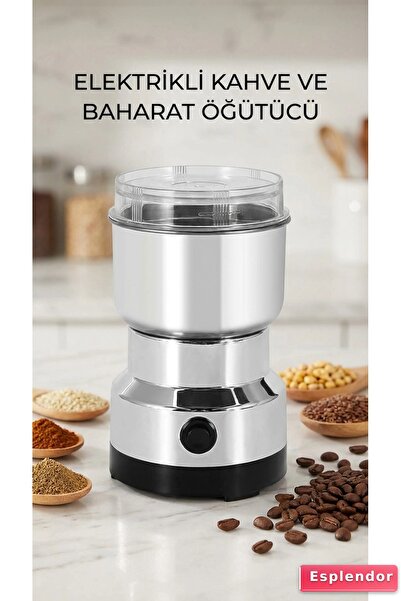Generic Brand Coffee and Spice Grinder Machine Stainless Steel Compact Design