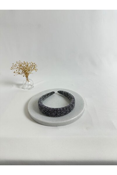 MegssStore Gray Buzzy Stone Thin Curved Crown Hairband