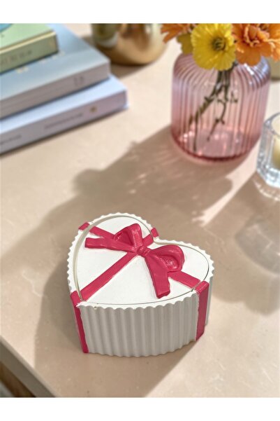 SANSE ATELIER EST 2024 Bow Detail Heart Boxes with Decorative Covers, Jewelry...