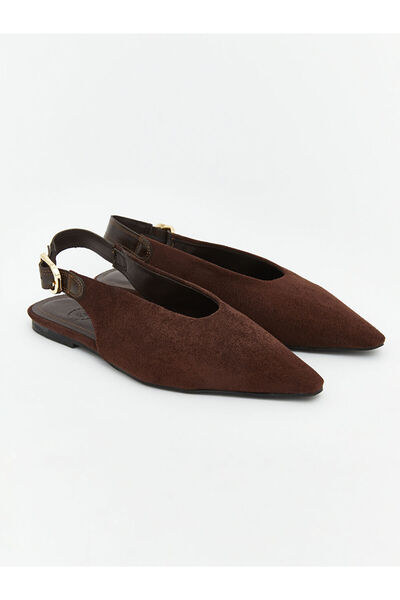 LC Waikiki Kahverengi Sivri Burun Kadın Topuklu Ayakkabı