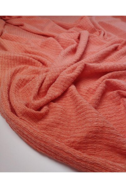 Kumaş Parça Πορτοκαλί ύφασμα ζέρσεϊ σε χρώμα σολομού 150x240εκ.