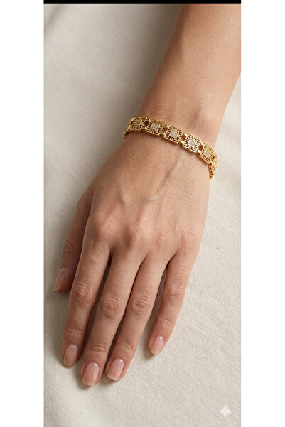 TUTU DESİGN سوار نسائي من الزركون مرصّع بالأحجار بلون ذهبي - مجوهرات أنيقة ور...