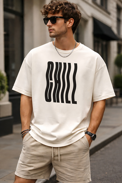 ArtYus Unisex Chill Printed Oversized T-Shirt – Streetwear Style Comfortable ...
