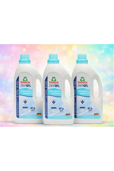 Frosch 3 x Detergent lichid de rufe antialergic , rufe sensibile Zero%, 22 de...