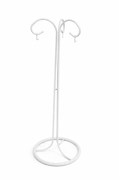 Dayang Triple Cage Stand – White Metal Bird Cage Stand 155 cm Height, 52 cm B...