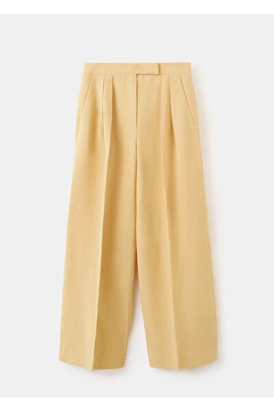 MANGO Woman Düz kesim orta belli pantolon