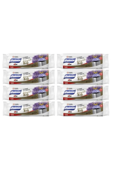 Clino Promo Pack 8 X Lavender Scented Garbage Bags with Drawstring Polmix 65 ...