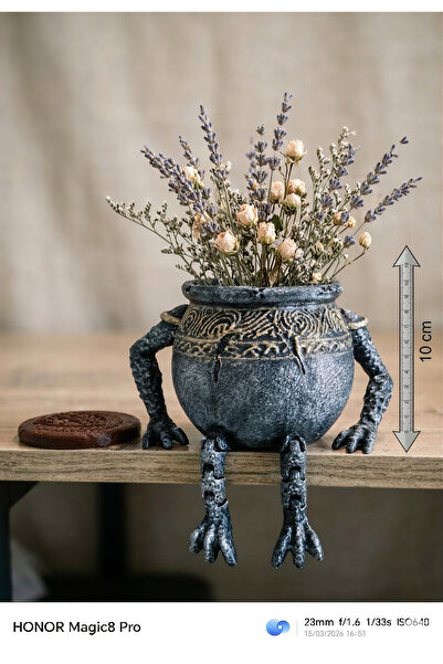 Pilovestik Pot Boy Elden Ring Temalı Dekoratif Saksı - Elden Boyama Alexander...