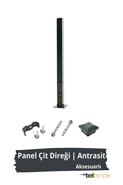 Telfence Panel Çit Direği – 75 Cm - Montaj Aksesuarları Dahil