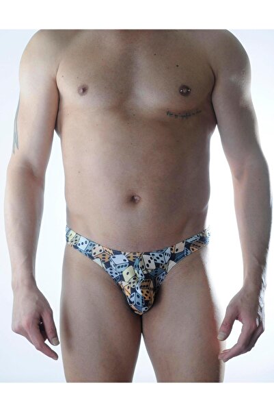 MarDyHome Men's Dice Patterned Slip Underwear