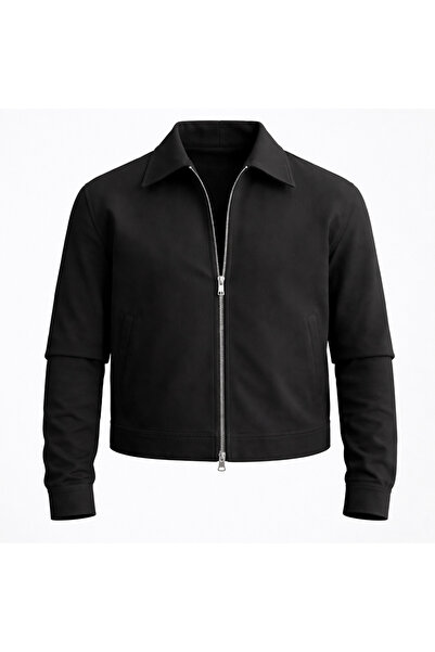 çerme Men's Relaxed Fit Zippered Transitional Jacket