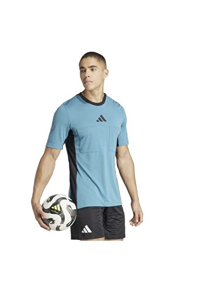 adidas Referee shirt, AEROREADY technology, REF24JSY, pockets, blue/green, 2XL