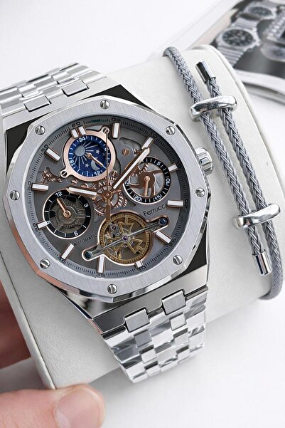 Ferrucci Automatic and Self-Winding Solar and Moonlight Dial Men's Wristwatch...