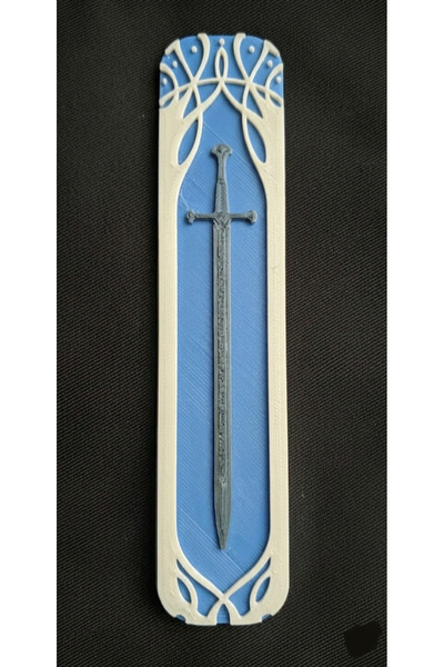 BMS3D Anduril Kılıcı Kitap Ayracı - Yüzüklerin Efendisi Temalı 3D Baskı - Ort...