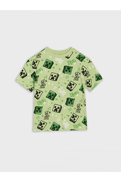 MINECRAFT Creeper Green Short Sleeve Cotton T-Shirt 128 CM 7-8 Years