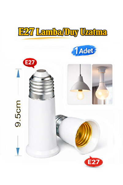 ANKTEK Lamba E27 Duy Uzatma Aparatı, Ampulü 9.5 Cm Uzatır, E27 To E27 (1 Adet)