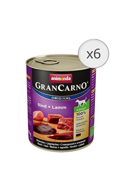 Animonda Hrană umedă GranCarno pentru câini adulți, vită și miel, 6 bucăți x ...