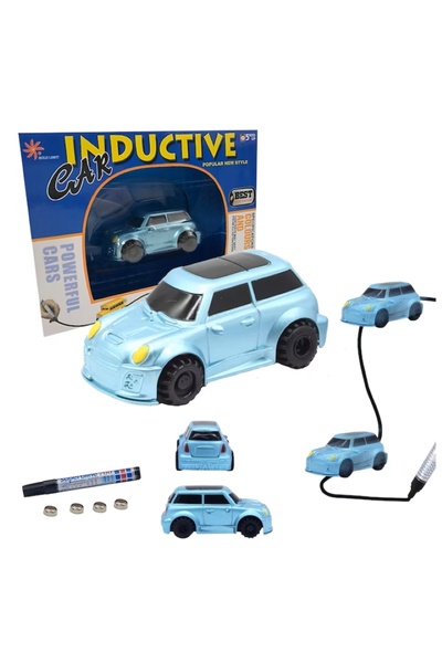 EMATTEIRO Set Mașinuță Magică cu Senzor ce Urmează Linia, Include Marker și 7...