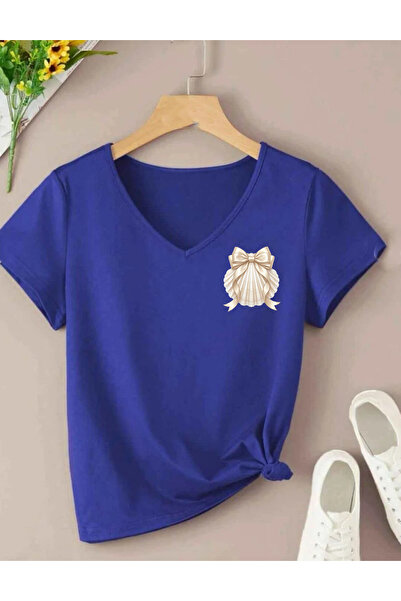 SUNFREE Ribbon Sea Shell Ba Printed Collar Regular Short Sleeve Women's Pa Co...