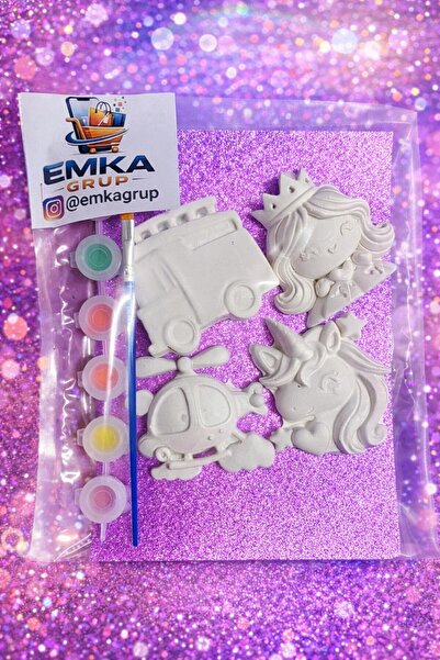 Emka 4 lü alçı boyama seti