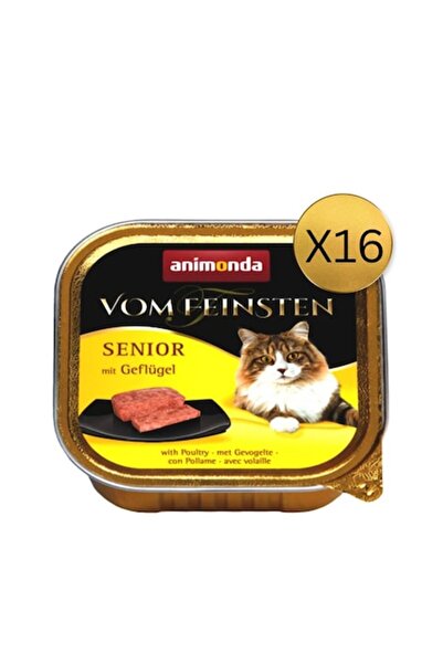 Animonda Vom Feinsten Senior Cat Food, Poultry, 16 pcs x 100g