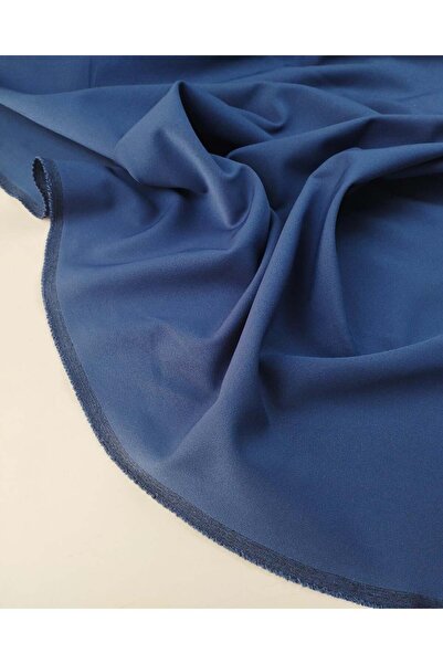 Kumaş Parça Тканина креп темно-синього кольору, ширина: 130 см