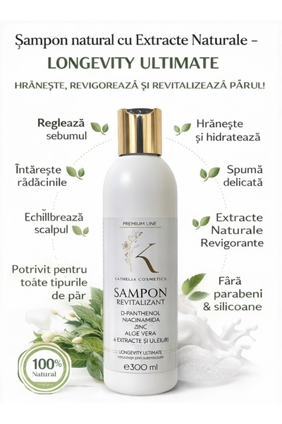 OEM KATHELIA LONGEVITY ULTIMATE Revitalizing Shampoo with Green Tea, Pomegran...