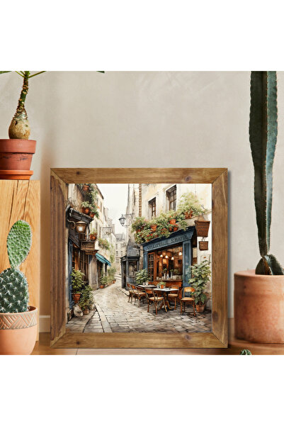 Tuba Decor Tablou pătrat cu ramă din lemn darsokak