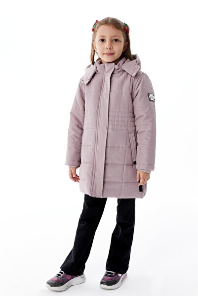 pearnight Palton de iarnă cu glugă pentru fete geacă cu puf