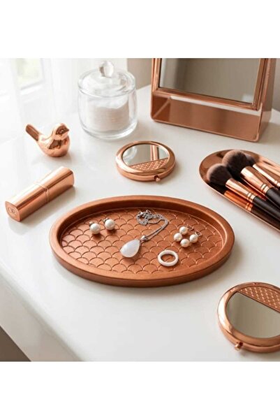 E.M.S AVM Copper Color Jewelry Plate Oval Presentation Plate Decorative Jewel...