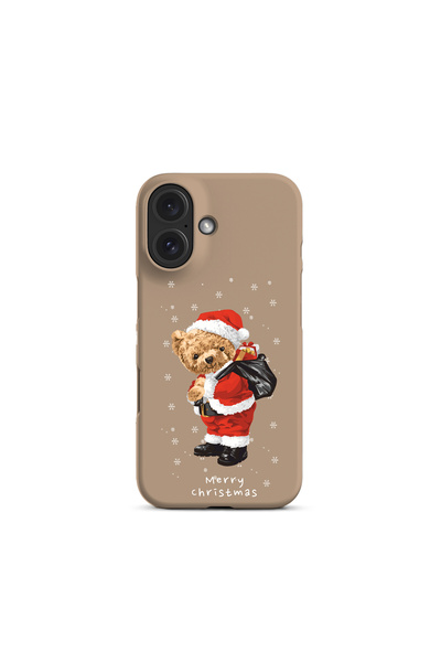 KaffCase iPhone 17 Compatible Christmas Teddy Bear Premium Silicone Phone Case