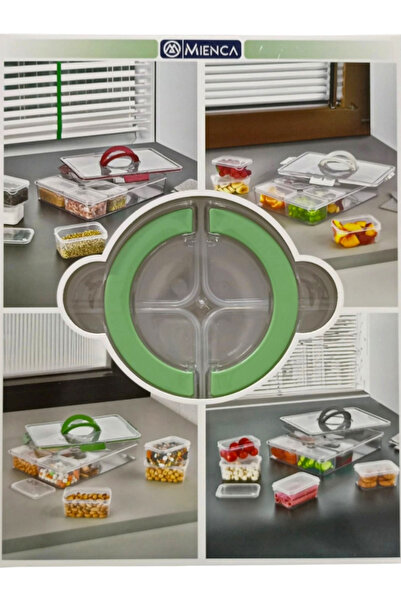 MIENCA 8-Compartment Multi-Purpose Storage Container Set – with Transparent Lid