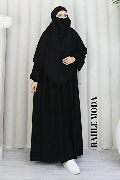 Moda Hayme Sufle Takımı Çarşaf Medine İpeği , Sufle + Peçe + Ferace