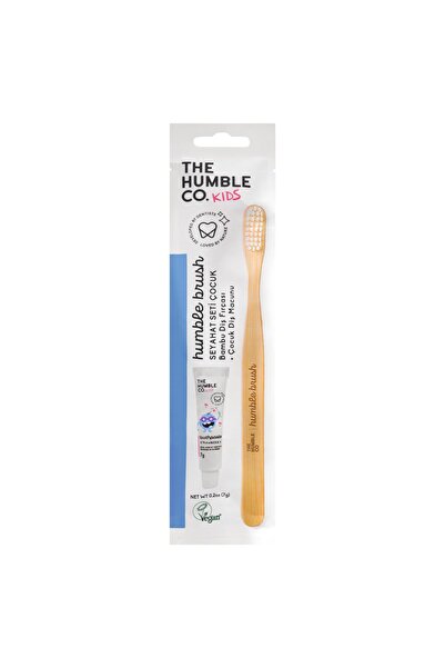 The Humble Co. Humble Brush Çocuklar için bambu diş fırçası+ çocuk diş macunu...