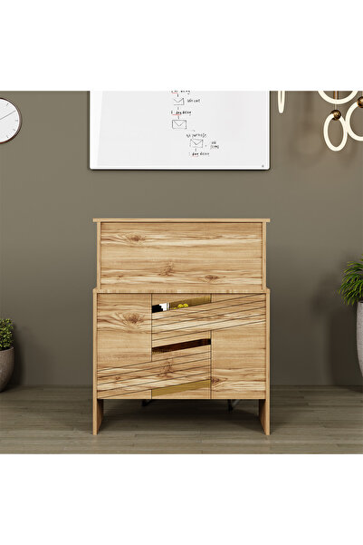 Kalender Dekor Kaptan Banko, Karşılama Bankosu, Sekreter Masası Çam Altın