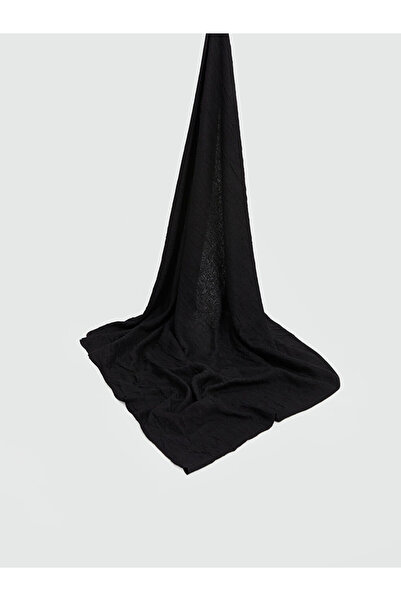 LC Waikiki Μαύρο γυναικείο σάλι με αυτοσχεδιασμένο σχέδιο