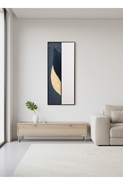 MARIA HOMES مرآة حائطية حديثة مزخرفة مع خطافات مقاس 180x80 سم، لوحة ديكور حدي...