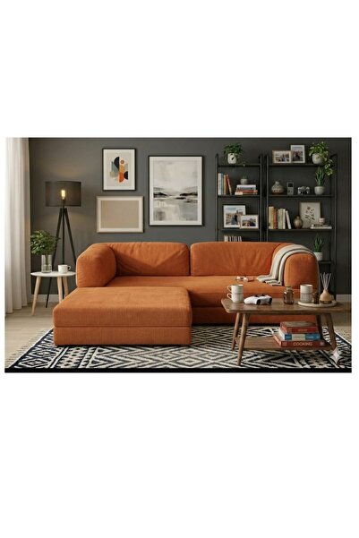 HEREV K160X160 KÖŞE TAKIMI ŞARK KÖŞESİ YATAKLI KANEPE YIKANABİLİR KADİFE KUMAŞ