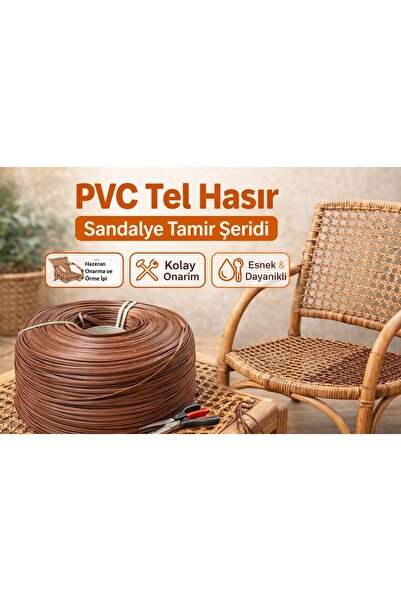 Mady Aksesuar Sfoară din sarma de sârmă PVC, maro 20metri, Hazeran Ö din mate...