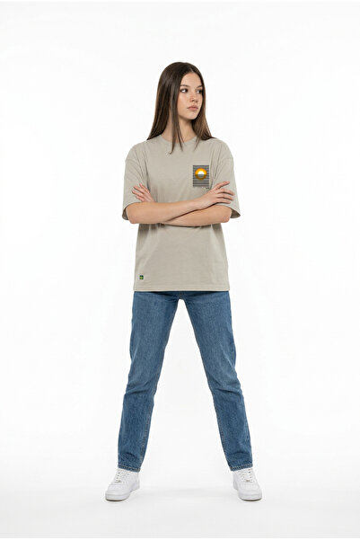 Dad&Children Unisex Here Comes the Sun Oversized T-Shirt Mold Mink