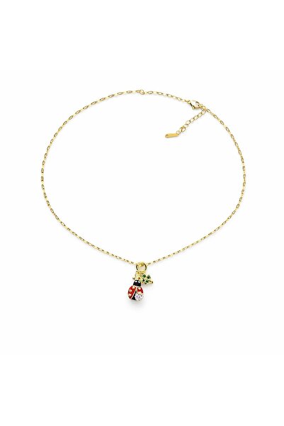 CHARMLUCKY ÇELİK UĞUR BÖCEĞİ-YONCA KOLYE