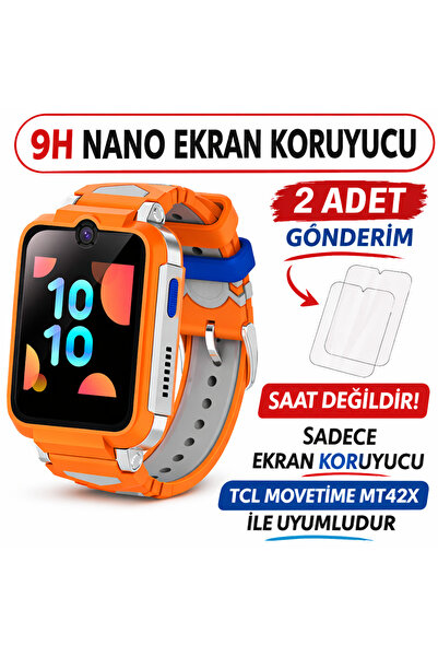 Doozy T CL Movetime MT42X Çocuk Saati Ekran Koruyucu 9h Nano Kırılmaz 2 Adet