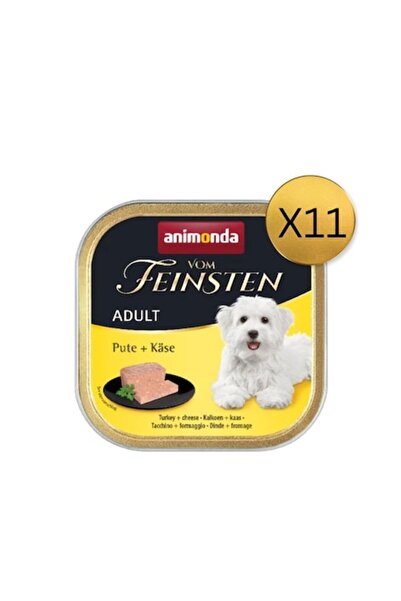 Animonda Hrană umedă pentru câini, Vom Feinsten, Curcan, Brânză, 11 buc x 150g