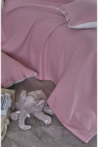 Cottonest Double Bedspread 220X240 cm Cotton Polyester Buttoned with Pillow C...