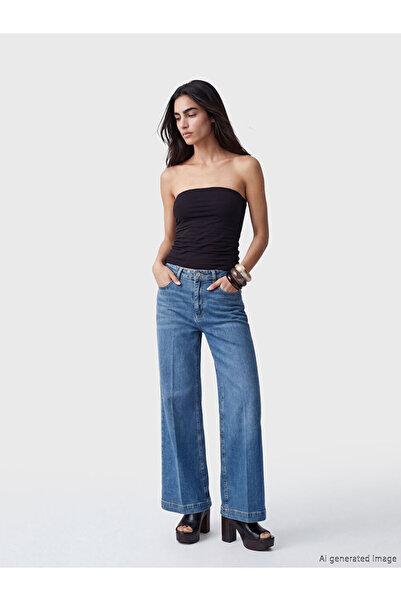 LC Waikiki Sparkling Choices from Shining Store Women's Wide Leg Jean Pants