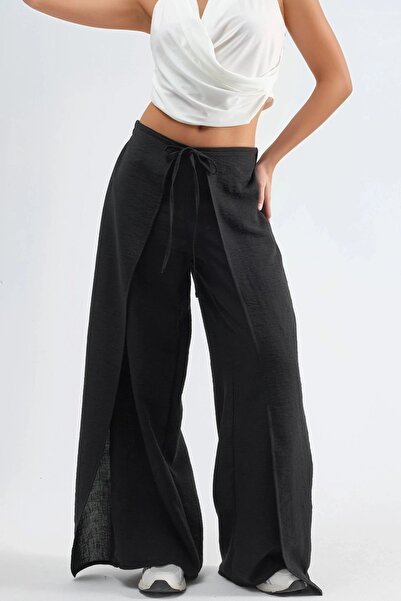 Hiccup Busem Lace-Up Waist Detailed Crepe Pants