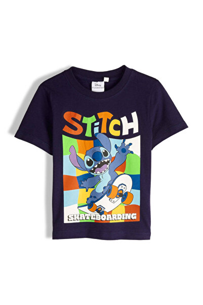 Lilo & Stitch Βαμβάκι κοντομάνικο μπλουζάκι Skateboarding 104 CM 4 ετών μπλε ...