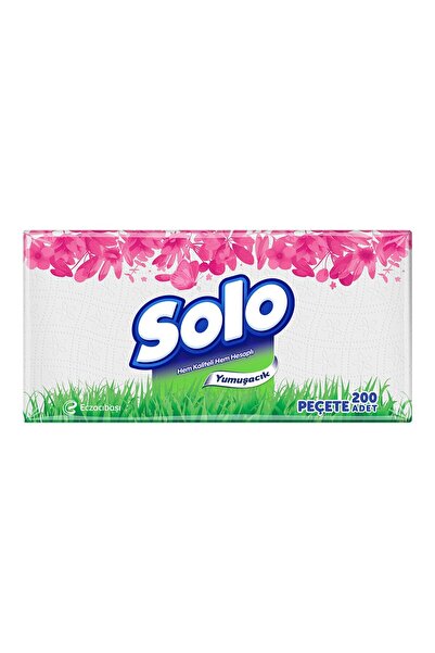 Solo مناديل ورقية 200 ورقة 4 قطع